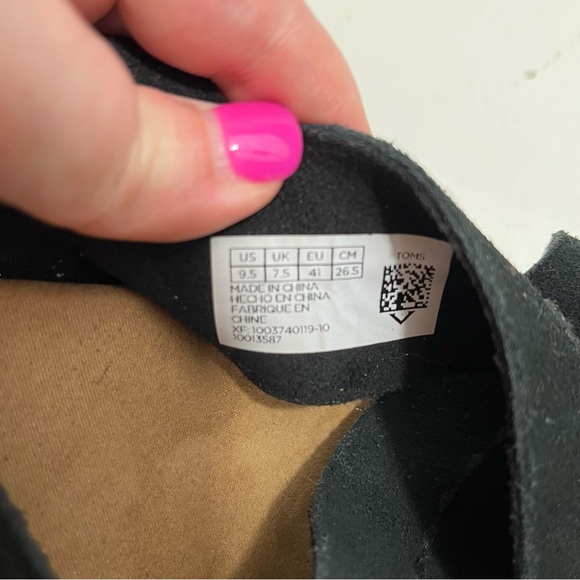 Toms Ibiza Black Suede Sandal - Size 9.5 - Picture 5 of 10